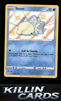 Snom SV033/SV122 Pokemon Shiny Holo Rare Shining Fates: Shiny Vault Card NM - Image 1