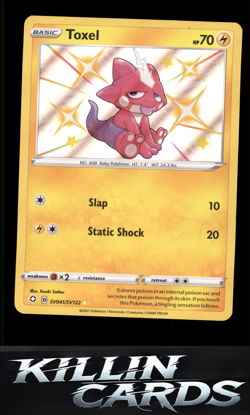 Toxel SV041/SV122 Pokemon Shiny Holo Rare Shining Fates: Shiny Vault Card NM - Image 1