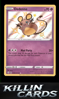 Dedenne SV051/SV122 Pokemon Shiny Holo Rare Shining Fates: Shiny Vault Card NM - Image 1