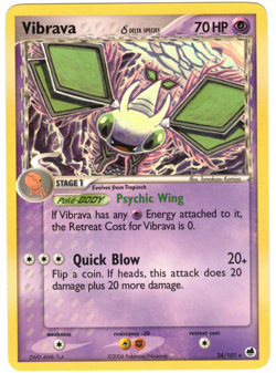 Vibrava 24/101 EX Dragon Frontiers Regular Rare Delta Species Pokemon Card - Image 1
