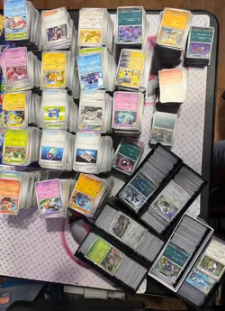 13,000+ Pokemon Card Bulk Lot 500 Holo2500 Reverse 10000 U/C Scarlet Violet Mega - Image 1