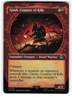 Gimli, Counter of Kills (Showcase) #312 (NM) (Foil) LTR MTG Magic - Image 1