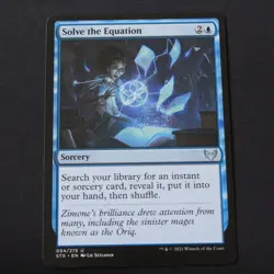 Solve the Equation 54 MTG Strixhaven: School of Mages (STX) Uncommon NM - Image 1