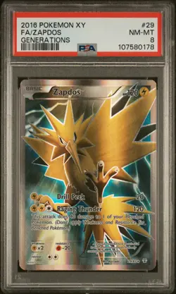 Fa/Zapdos #29 2016 Pokemon Xy Generations Generations PSA 8 - Image 1