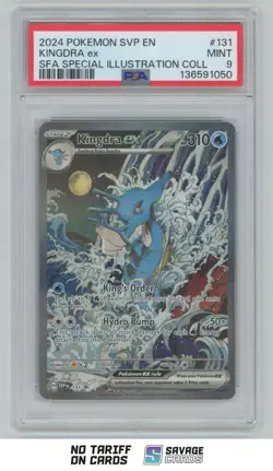 2024 Pokemon Scarlet & Violet Special Illustration Holo Kingdra ex PSA 9 #131 - Image 1