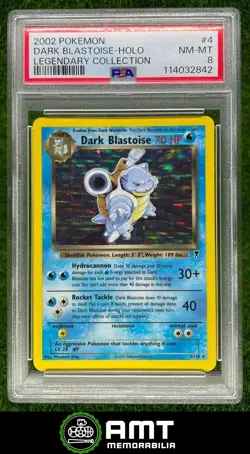 Dark Blastoise Holo PSA 8 2002 Pokemon Legendary #4/110 2842 - Image 1