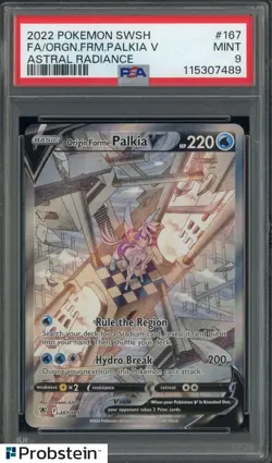2022 Pokemon SWSH Astral Radiance #167 FA Origin Forme Palkia V PSA 9 - Image 1