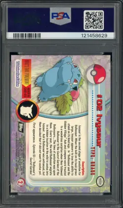 1999 Topps Pokemon TV #2 Ivysaur FOIL PSA 8 NM-MT - Image 2