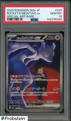 2025 Pokemon Japanese m2a Special Art Rare #237 Team Rocket's Mewtwo ex PSA 10 - Image 1