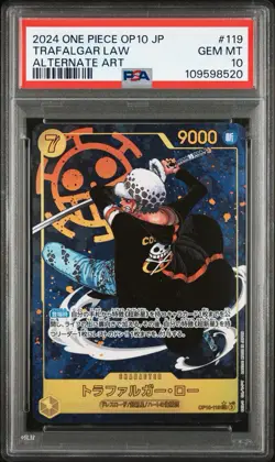 One Piece PSA 10 Trafalgar Law SEC Alt Art 2024 OP10-119 OP10 Japanese - Image 1