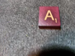 U PICK SCRABBLE DELUXE BURGUNDY/MAROON TILES Gold yellow LETTERS - Image 3