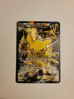 Pokemon Pikachu EX XY124 Full Art Holo Black Star Promo Card 2016 - Image 1