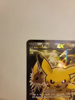 Pokemon Pikachu EX XY124 Full Art Holo Black Star Promo Card 2016 - Image 2