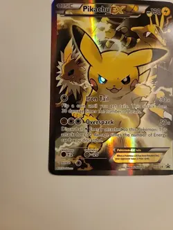 Pokemon Pikachu EX XY124 Full Art Holo Black Star Promo Card 2016 - Image 4