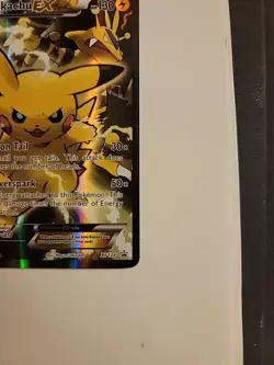 Pokemon Pikachu EX XY124 Full Art Holo Black Star Promo Card 2016 - Image 5