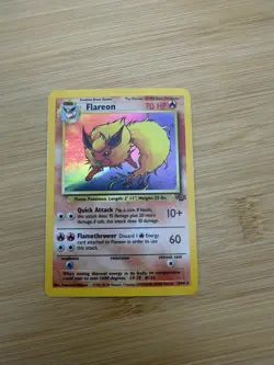 Flareon Holo 3/64 Jungle Set Pokemon Card – Vintage WOTC - Image 1