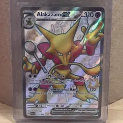 Pokemon Alakazam ex 215/091 SV: Paldean Fates Shiny Ultra Rare Holo Card - Image 1