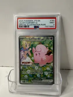 Pokemon TCG Journey Together Lillie's Clefairy EX Card 184/159 Sir PSA 9 Mint - Image 1