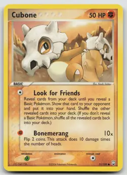 Pokemon Card Cubone Common Team Rocket Returns 51/109 - Image 1