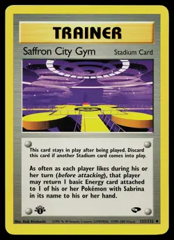 Pokemon Card - Saffron City Gym Gym Challenge 122/132 Uncommon 1st Edition - Image 1