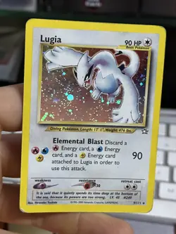 #2 Lugia 9/111 Neo Genesis 2000 Holo Rare WOTC Pokemon Card TCG - Image 3