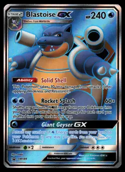 Blastoise GX SM189 Sun Moon Black Star Promo Holo Pokemon Card - Image 1
