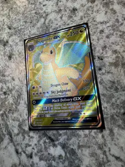 Dragonite GX Full Art 229/236 Sun & Moon Unified Minds Holo Pokemon Card NM - Image 3