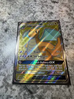 Dragonite GX Full Art 229/236 Sun & Moon Unified Minds Holo Pokemon Card NM - Image 5