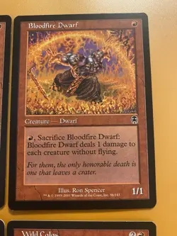 Magic The Gathering lot, x4 Red: Dwarven Grunt, Bloodfire Dwarf, Goblin Lookout… - Image 3