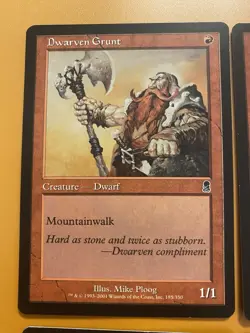 Magic The Gathering lot, x4 Red: Dwarven Grunt, Bloodfire Dwarf, Goblin Lookout… - Image 4