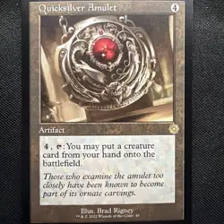 1x Quicksilver Amulet - Retro Frame NM Eng MTG - Brother's War - Image 1