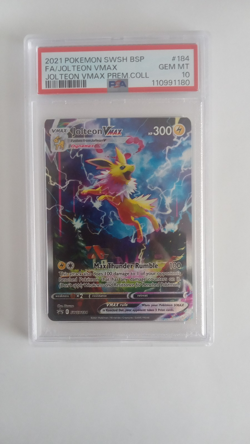 2021 Pokemon SWSH Black Star Promos Jolteon VMAX #SWSH184 PSA 10 - Image 1