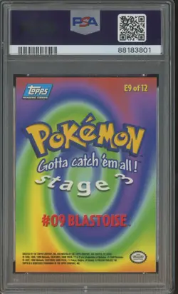 1999 Topps Pokemon Movie Edition #E9 Blastoise #9 PSA 10 GEM MINT - Image 2