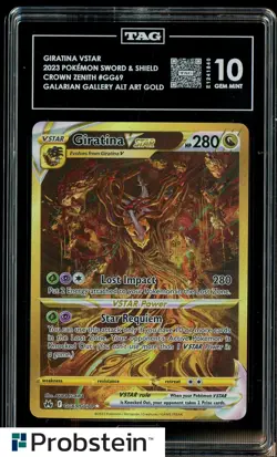 2023 Pokemon SWSH Crown Zenith Secret #GG69 FA Giratina Vstar TAG 10 GEM MINT - Image 1