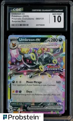 Pokemon Prismatic Evolutions Umbreon Stamped Promo 060/131 CGC 10 GEM MINT - Image 1