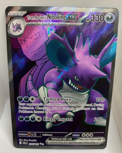 Team Rocket's Nidoking ex 216/182 Sv10: Destined Rivals Holo Pokemon Card - Image 1