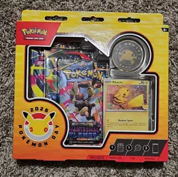 Pokemon TCG Mega Evolution Phantasmal Flames 3 Packs Pokemon Day 2026 + Pikachu - Image 1