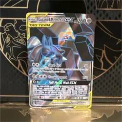 Pokemon TCG Lucario & Melmetal GX TAG TEAM Full Art Unbroken Bonds Holo 203/214 - Image 1