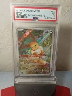 Pokemon TCG Eevee SVP EN #173 Prismatic Evolutions ETB Promo PSA 7 - Image 1