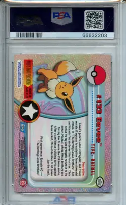 2000 Topps Pokemon Tv Animation Series 3 #133 Eevee Rainbow PSA 6 - Image 2
