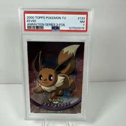 Pokemon 2000 Eevee #133 Topps TV Animation Edition Blue Label Series 3 Non Holo - Image 1