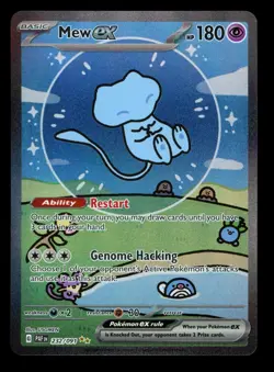 2024 POKEMON SV PALDEAN FATES MEW EX 232/091 SIR HOLO BUBBLE MEW NEAR MINT - Image 1