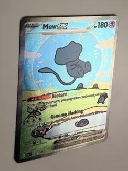 2024 POKEMON SV PALDEAN FATES MEW EX 232/091 SIR HOLO BUBBLE MEW NEAR MINT - Image 5