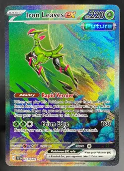 2024 Pokemon Temporal Forces Iron Leaves ex Special Illustration Rare #203/162 - Image 1