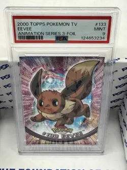 2000 Topps Pokemon TV Eevee #133 FOIL PSA 9 MINT - Image 1