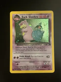 LP Dark Slowbro Holo Swirl Team Rocket 12/82 Unlimited Pokemon TCG - Image 1