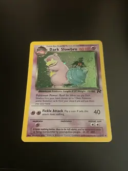 LP Dark Slowbro Holo Swirl Team Rocket 12/82 Unlimited Pokemon TCG - Image 2