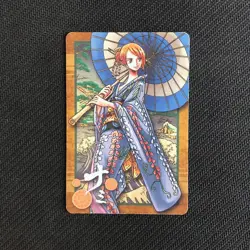 S0663 Nami in Kimono Grand Log Vintage Card Japanese One Piece Wano Country - Image 1