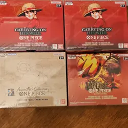 One Piece TCG 4 Sealed Box lot of 2 OP-13 , 1 EB-02 and 1 PRB-02 English - Image 1