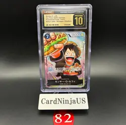CGC PRISTINE 10 MONKEY D. LUFFY #P-075 SAIKYO JUMP PROMO 2024 ONE PIECE JPN 82 - Image 1